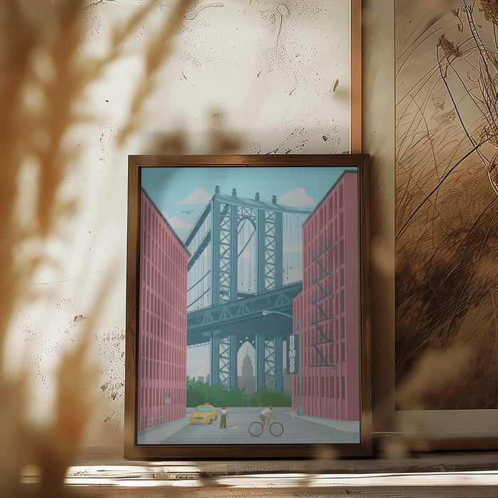 Dumbo, New York Framed Art Modern Wall Decor