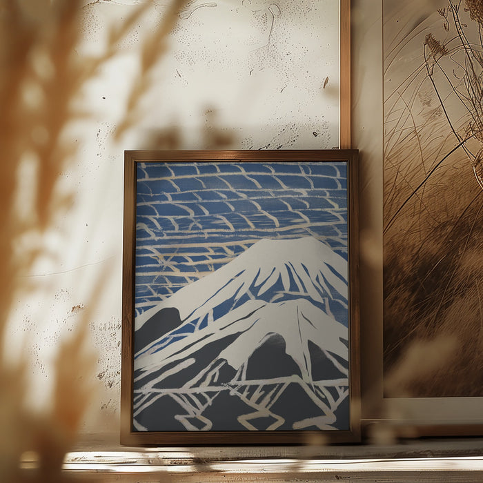 Snowy peak Framed Art Modern Wall Decor