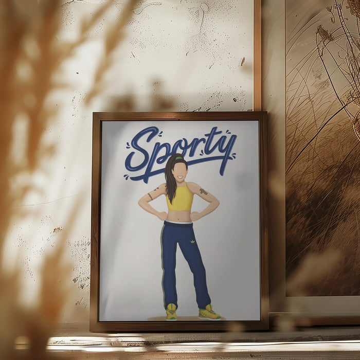 Sporty Spice Framed Art Modern Wall Decor