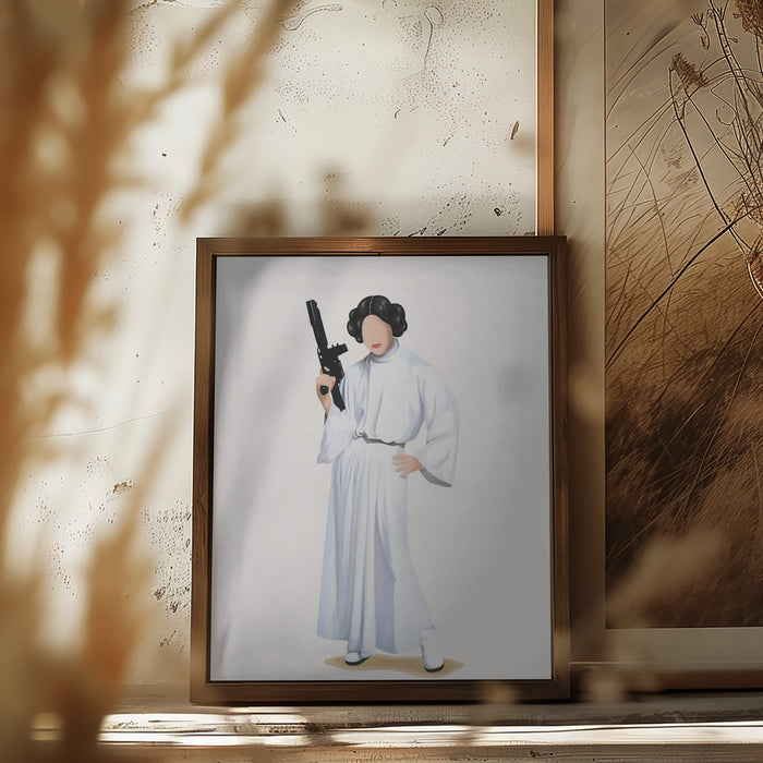 Princess Leia Framed Art Modern Wall Decor