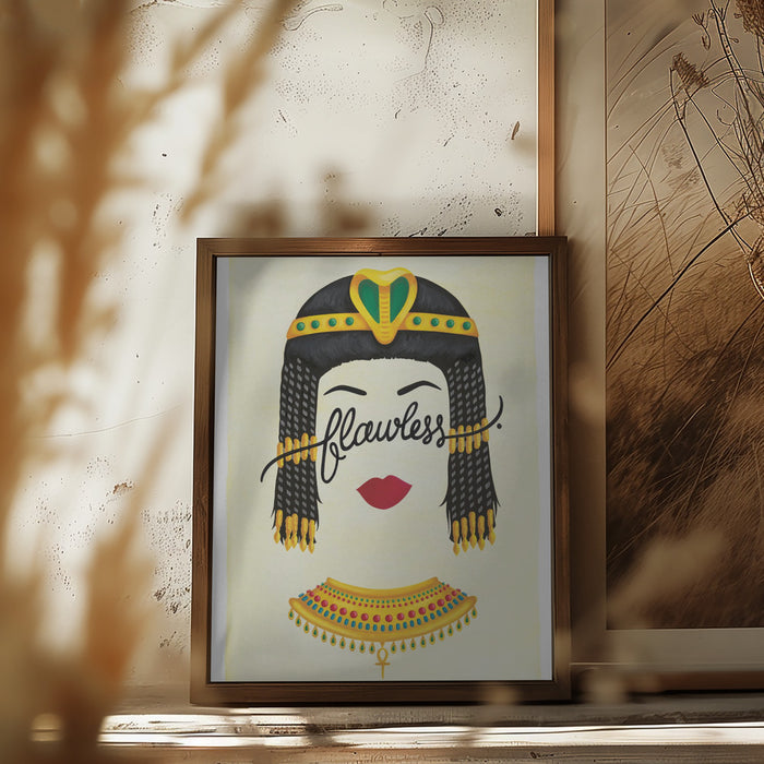 Flawless Cleopatra Framed Art Modern Wall Decor