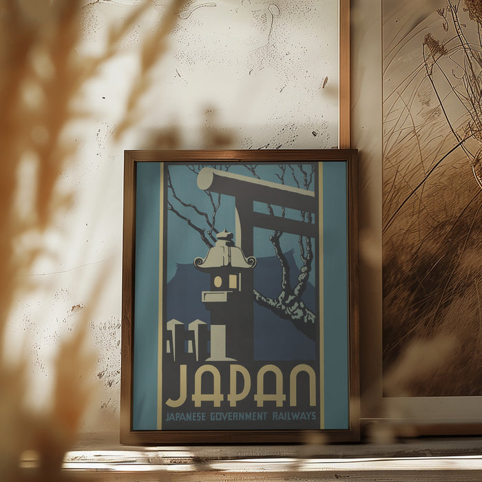 Japan - Japanese Government Railways Framed Art Modern Wall Decor