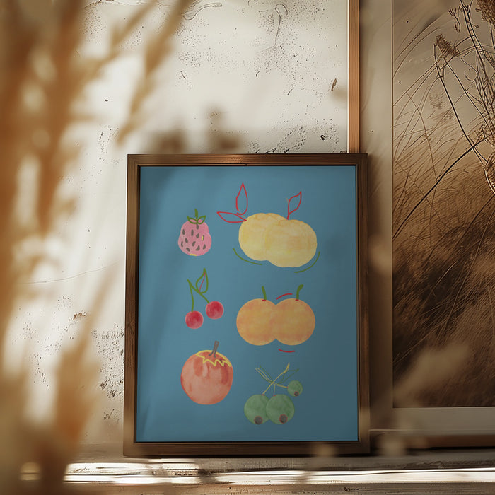 Fruit Fiesta 02 Framed Art Modern Wall Decor