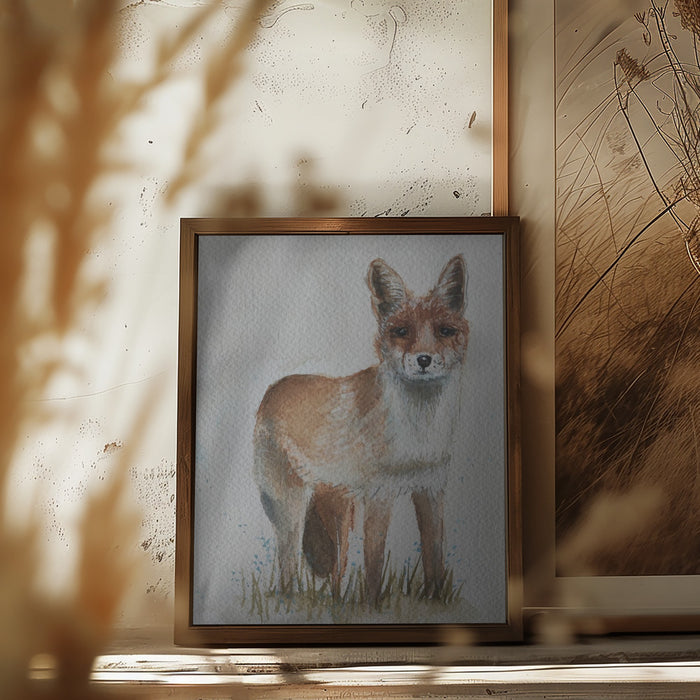 Fox Framed Art Modern Wall Decor