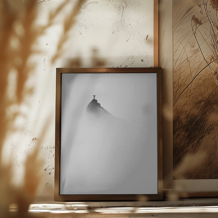 Cristo in the mist Framed Art Wall Decor