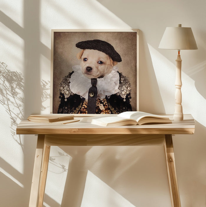 Shelter Pets project - Mia Square Poster Art Print by Tammy Swarek
