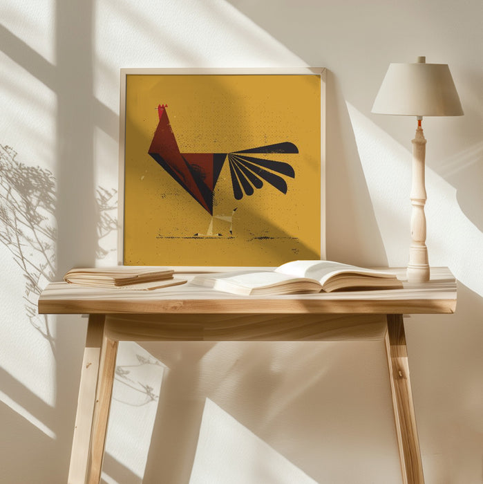Rooster Square Poster Art Print by Vision Grasp Art
