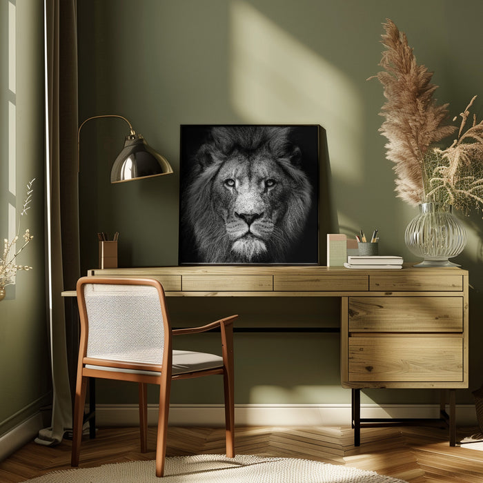 Stare Me Down #3 Square Canvas Art Print