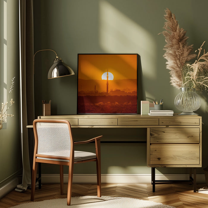 SunRise for a new morning Square Canvas Art