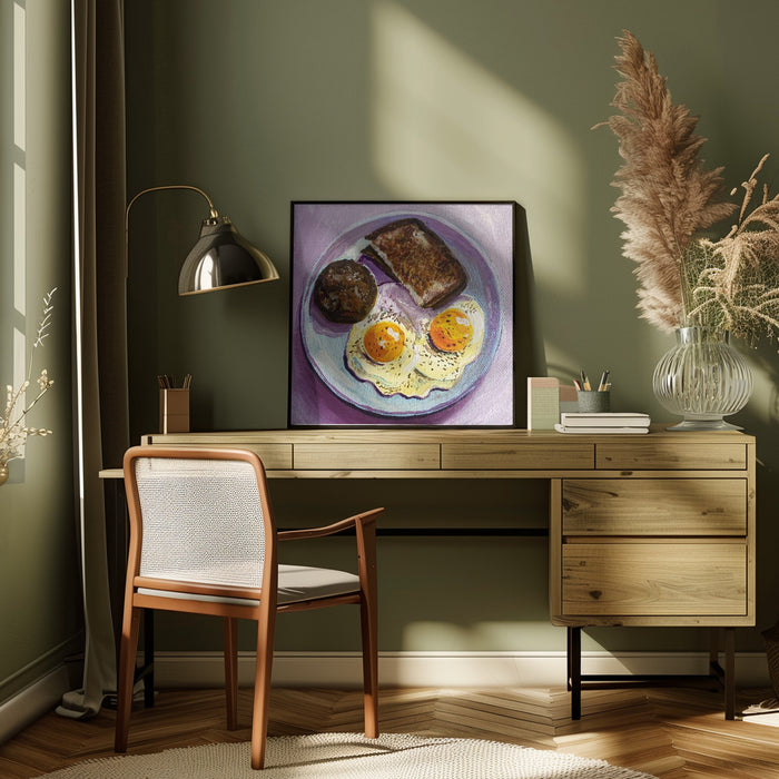 Breakfast Square Canvas Art Print