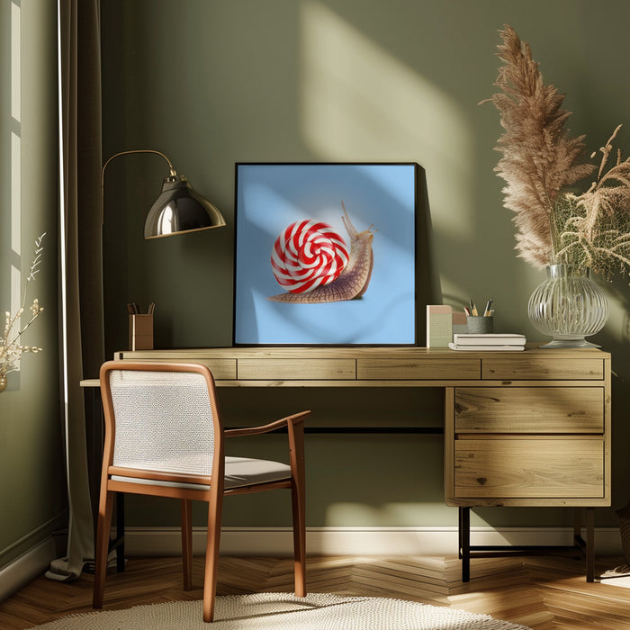 Snail Candy Square Canvas Art