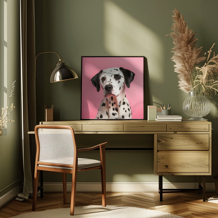 Pirate Dog Square Canvas Art Print