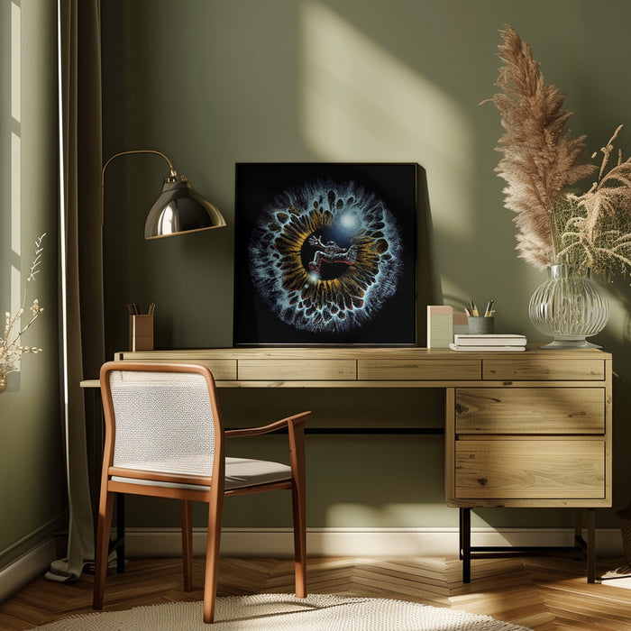 Lost In Your Eye Cosmic Square Canvas Art