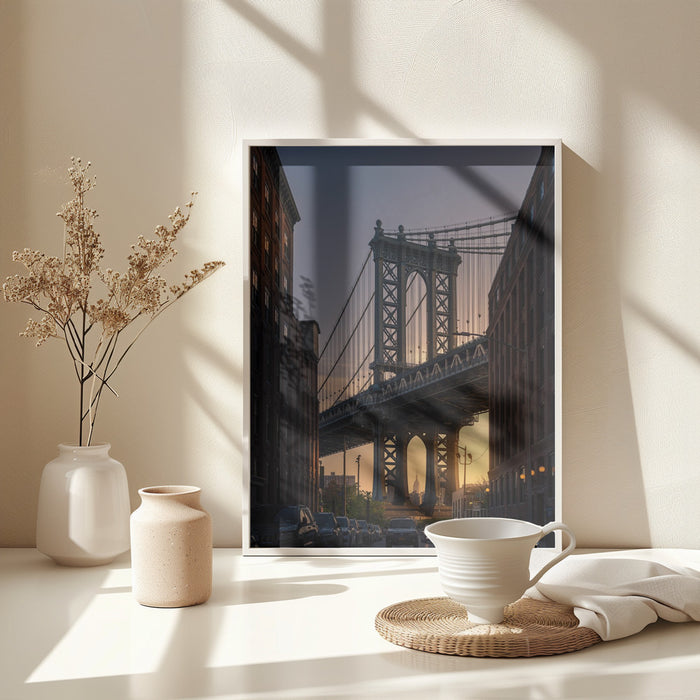 Manhattan Bridge Dumbo Brooklyn Framed Art Modern Wall Decor