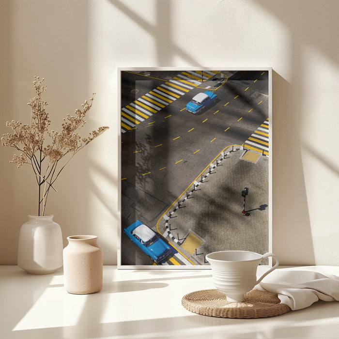 Havana Blue Framed Art Modern Wall Decor