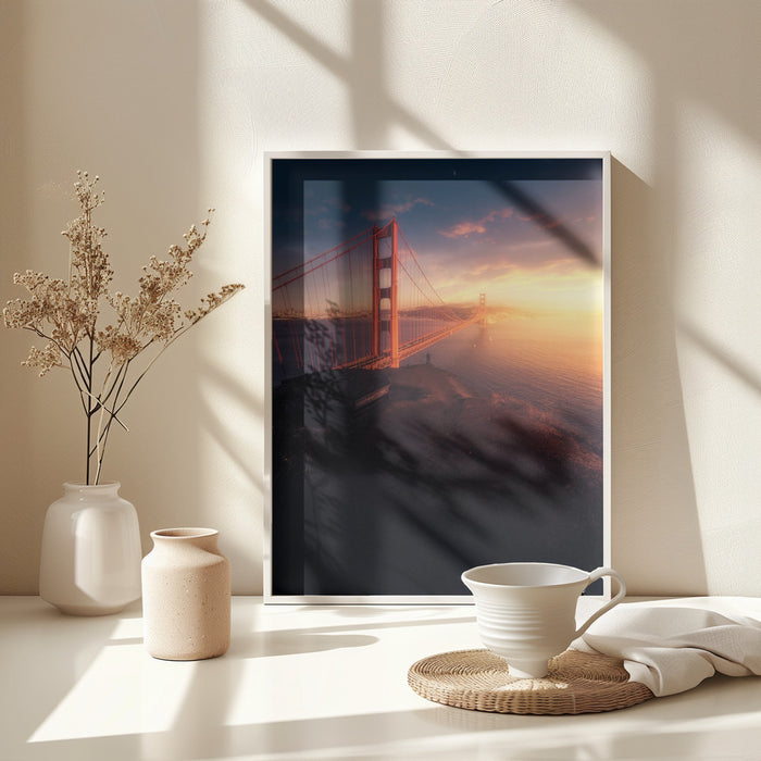 On the edge Framed Art Modern Wall Decor