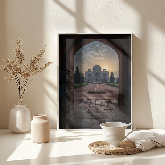 Humayun tomb - Glowing frame ! Framed Art Modern Wall Decor