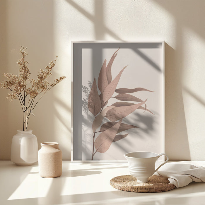 Dried Eucalyptus Framed Art Modern Wall Decor