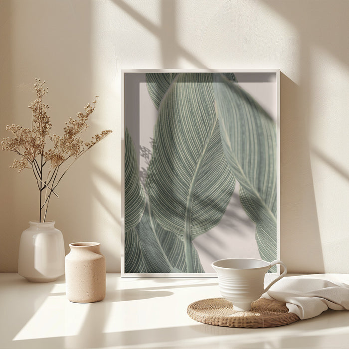 Calla Leaf Framed Art Modern Wall Decor