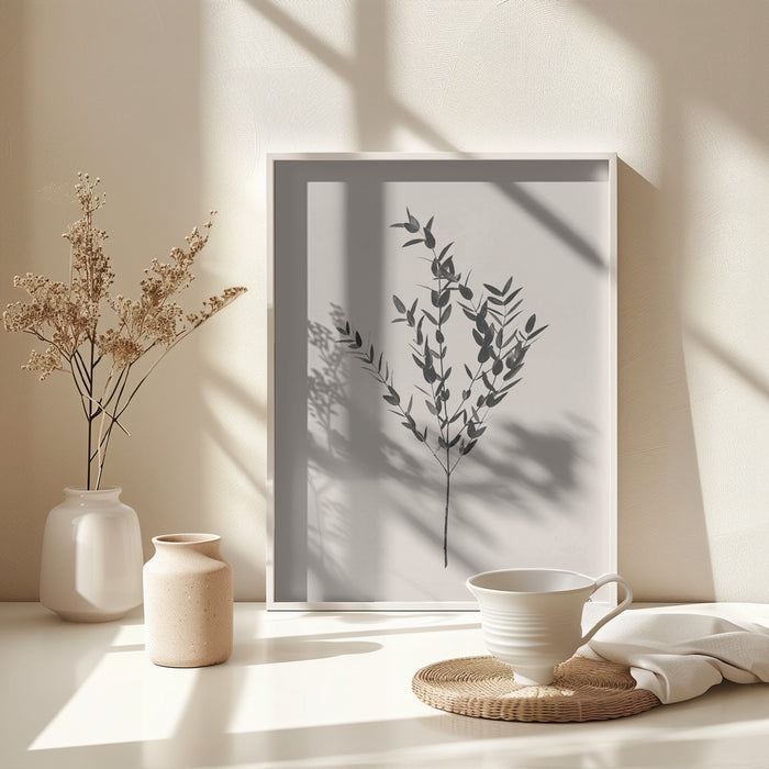 Inky Botanical Framed Art Modern Wall Decor