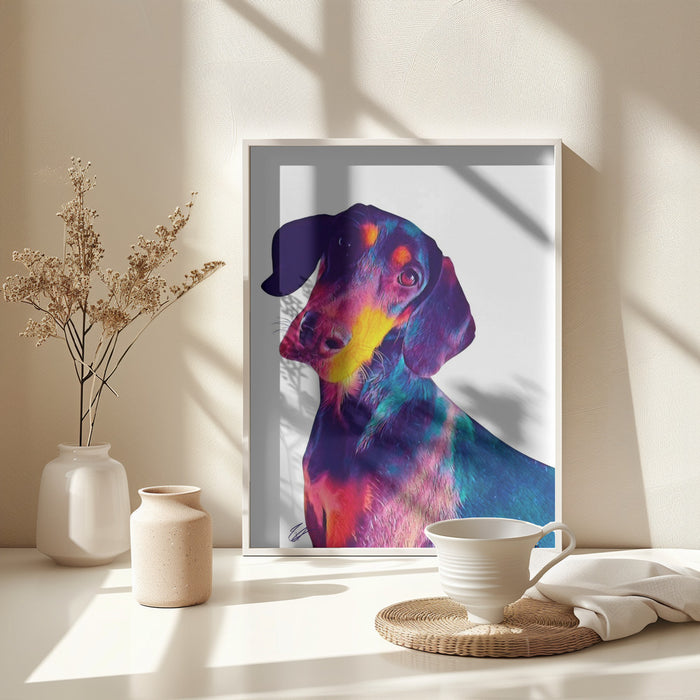 Finn Dog Framed Art Wall Decor