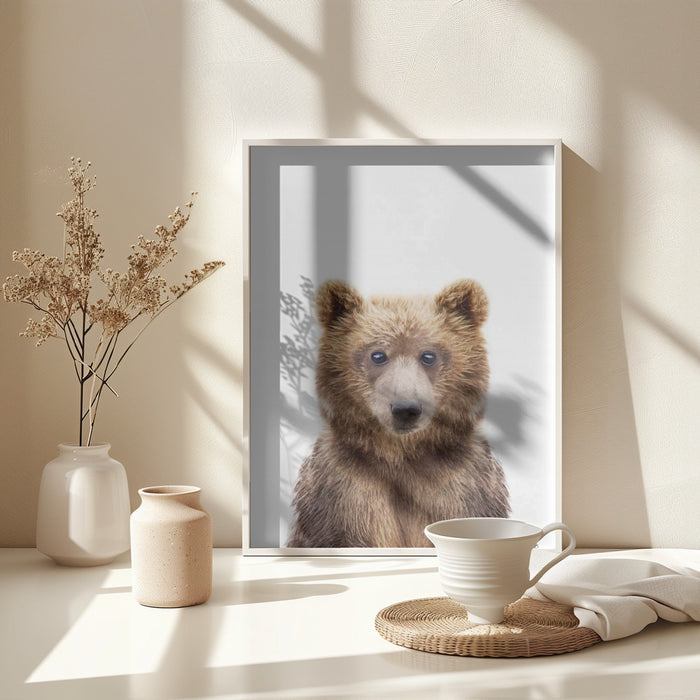 Baby Bear Framed Art Modern Wall Decor