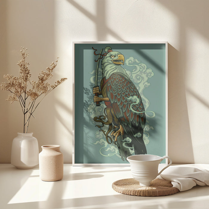 WARRIOR EAGLE Framed Art Modern Wall Decor