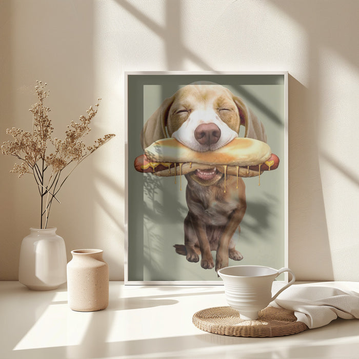 hotdog Framed Art Modern Wall Decor