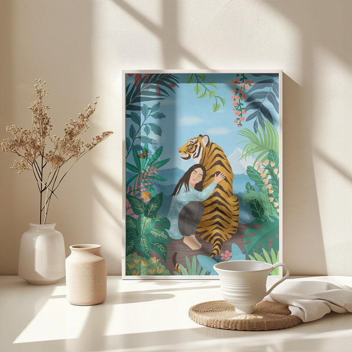 Tiger Framed Art Modern Wall Decor