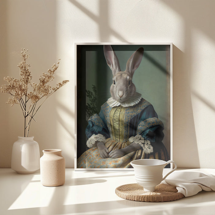 Mrs Bunny Framed Art Modern Wall Decor