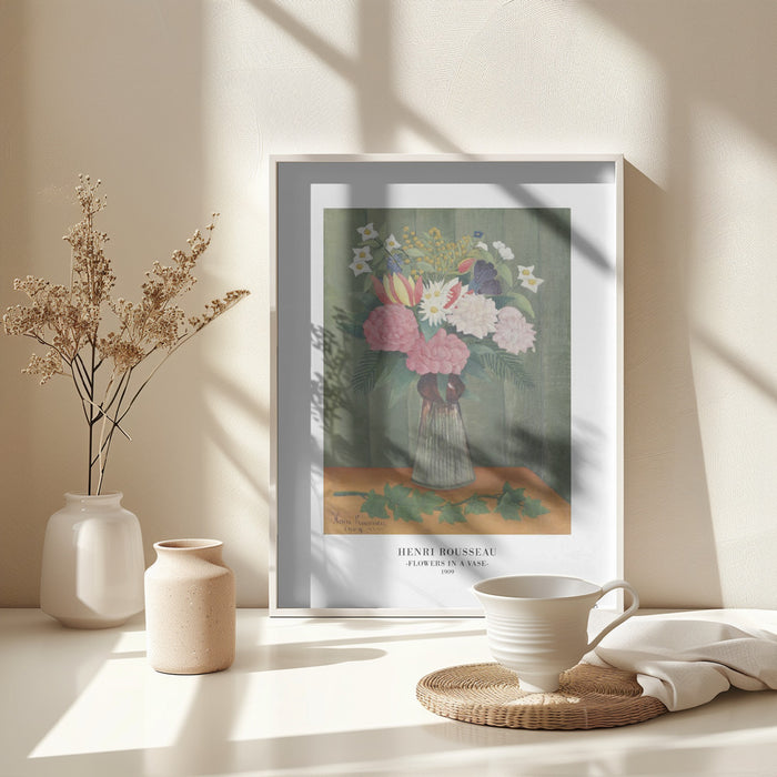 Flowers In a Vase Framed Art Modern Wall Decor