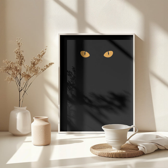 Halloween cat eyes Framed Art Modern Wall Decor