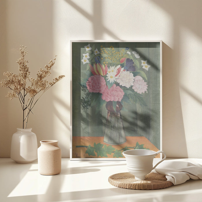 Flowers In a Vase Framed Art Modern Wall Decor