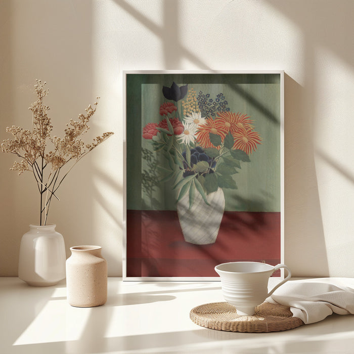 Bouquet De Fleurs Framed Art Modern Wall Decor