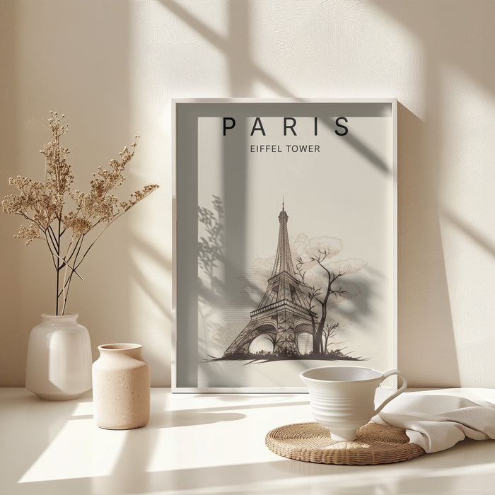 Paris Eiffel Tower Framed Art Wall Decor