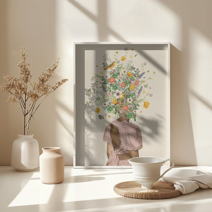 Wildflower bouquet Framed Art Modern Wall Decor