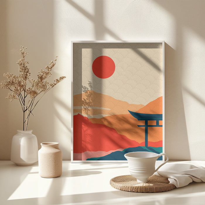 Sunset Delight Framed Art Modern Wall Decor