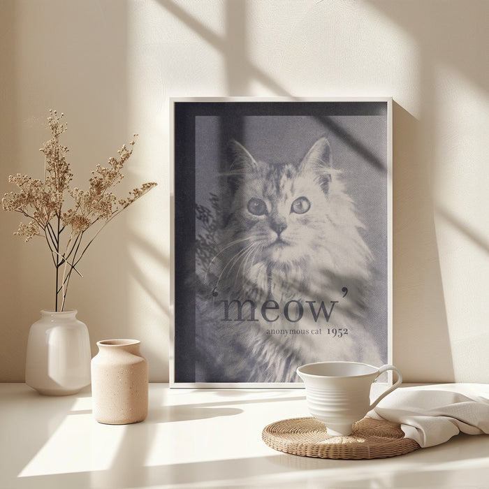 Famous Quote Cat Framed Art Modern Wall Decor