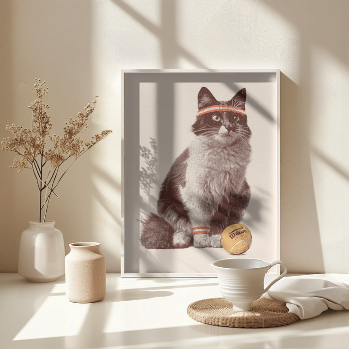 Chat Tennis Framed Art Modern Wall Decor