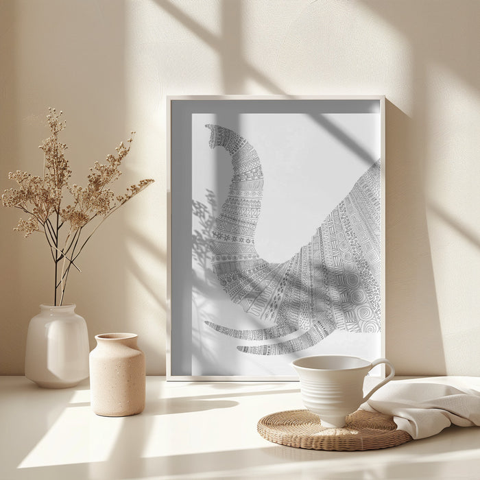 Elephant Nº3 Framed Art Modern Wall Decor