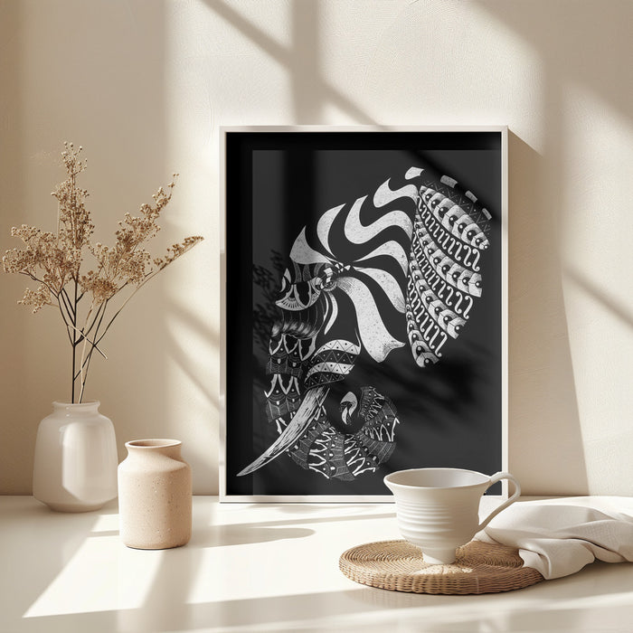 Ornate Elephant Ii Framed Art Wall Decor