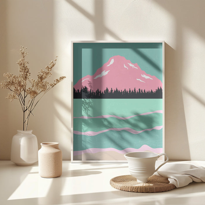 Minimal Mountains #1 Framed Art Modern Wall Decor