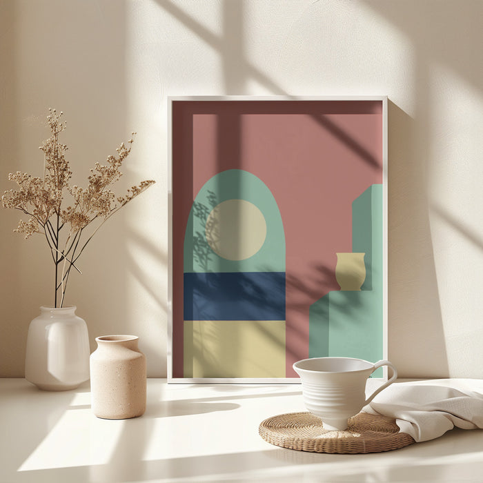 Boho Minimal Design #4 Framed Art Modern Wall Decor