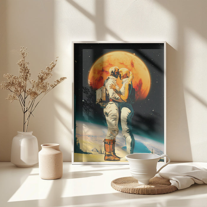 Intergalactic Love Framed Art Modern Wall Decor