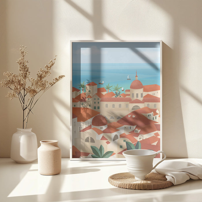 Dubrovnik Old Town Framed Art Modern Wall Decor