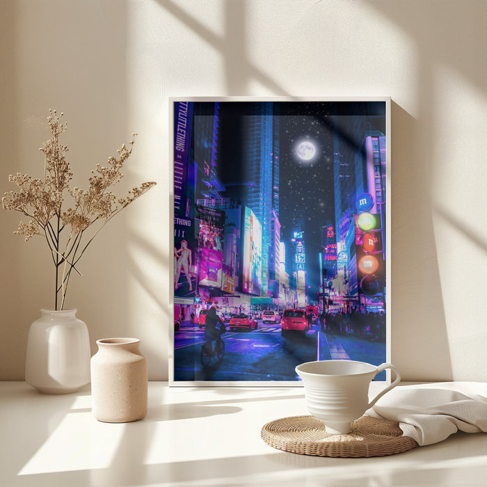 Moon City Framed Art Modern Wall Decor