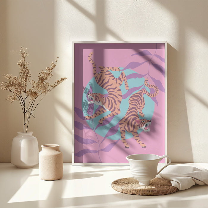 Tigers Framed Art Wall Decor