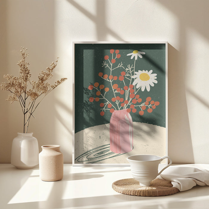 Winter Bouquet Framed Art Modern Wall Decor