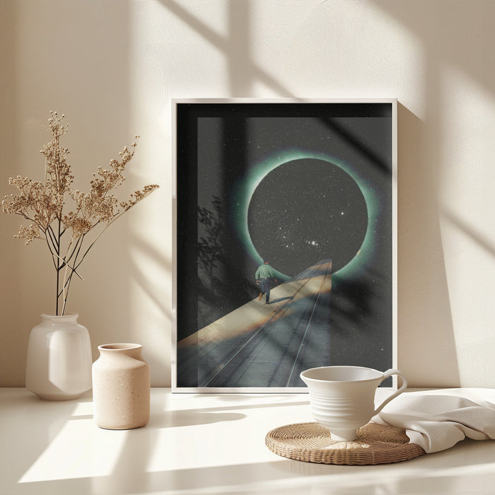 Escaping Into the Void Framed Art Modern Wall Decor