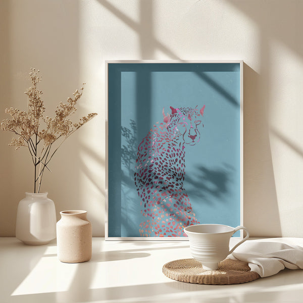 Abstract Cheetah Framed Art Modern Wall Decor